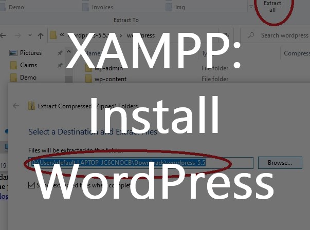 How To create a WordPress site on your portable web server